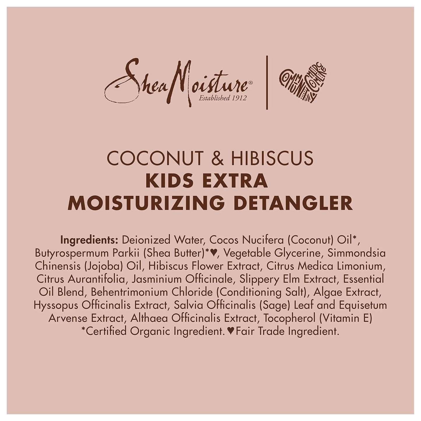 Sheamoisture Kids Extra Moisturizing Detangler for Curly Hair Coconut and Hibiscus Kids Detangler with Shea Butter 8 oz 8 Fl Oz (Pack of 1)