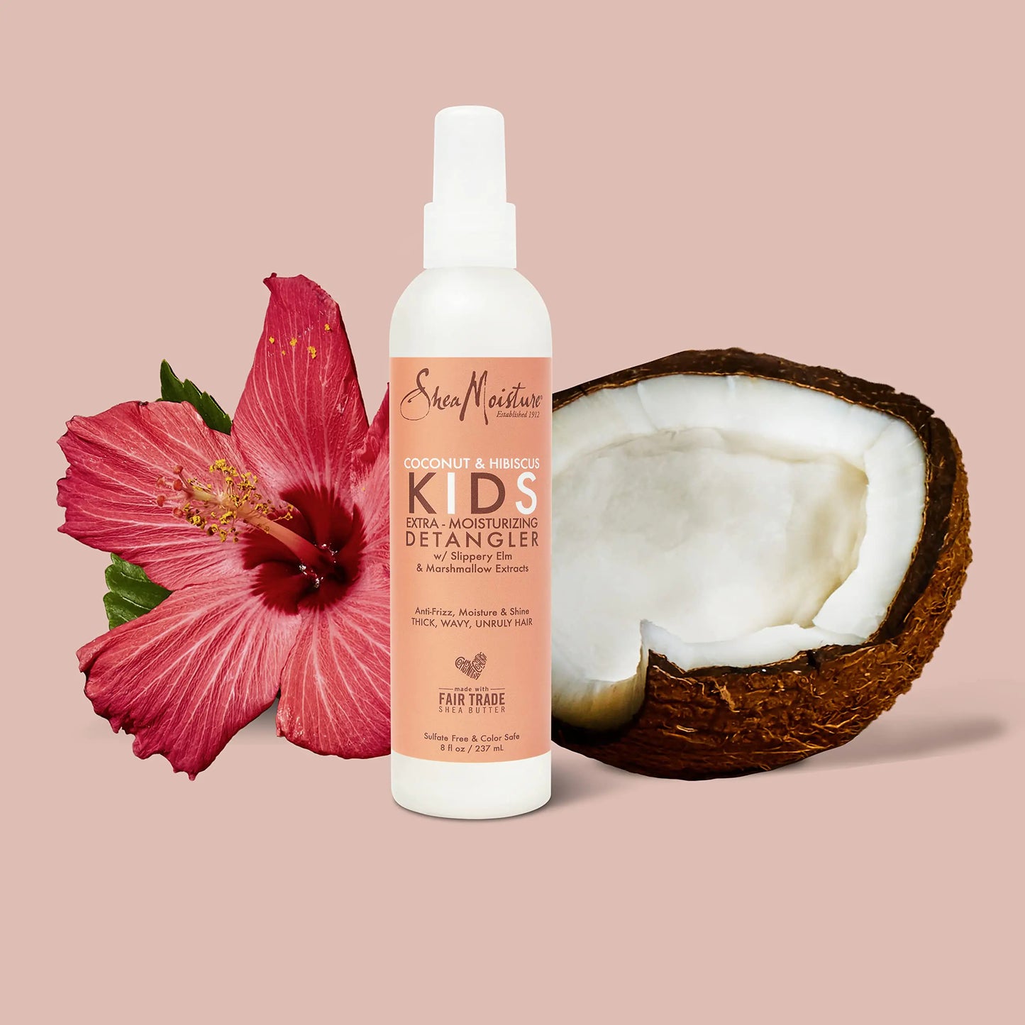 Sheamoisture Kids Extra Moisturizing Detangler for Curly Hair Coconut and Hibiscus Kids Detangler with Shea Butter 8 oz 8 Fl Oz (Pack of 1)