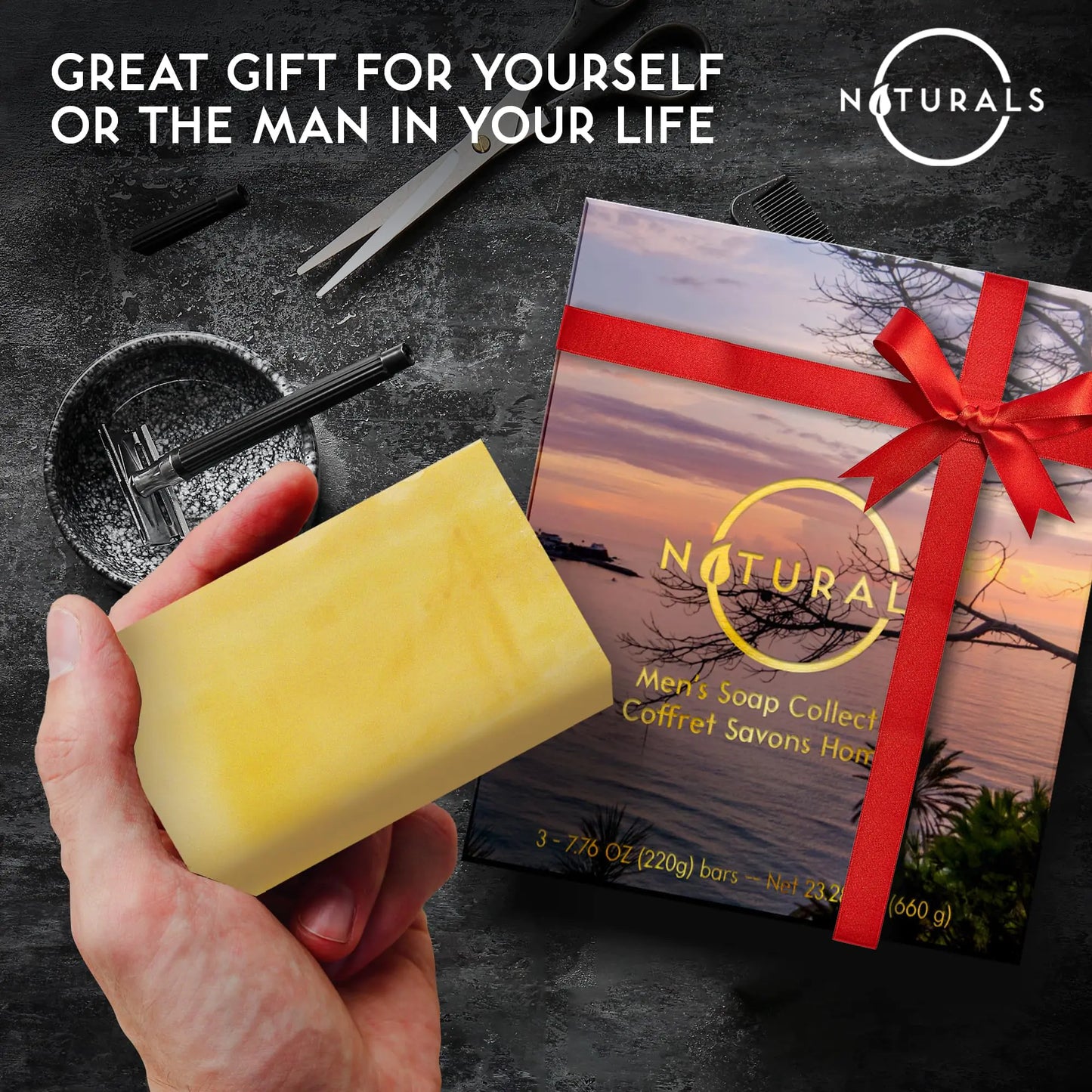 O NATURALS 2pcs Bundle Cleansing Soap Bar - Revitalizing Citrus Bar Soap, Natural Soap for Men and Women, Moisturizing Soap Bar Soap - Citrus Organic Soap with Essential Oils Natural Face Bar Soap