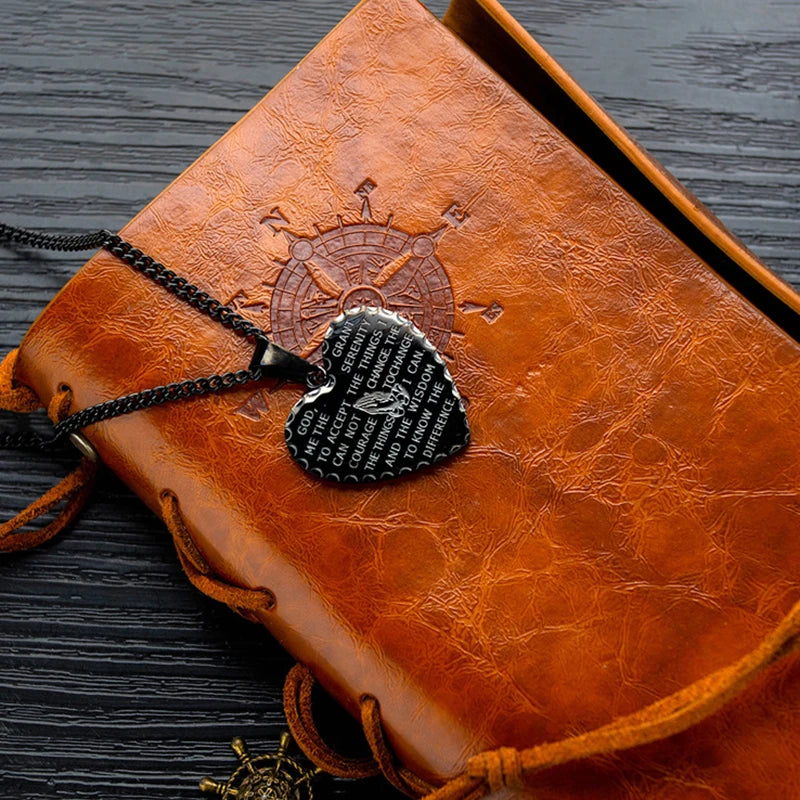 Heart Bible Scripture Prayer Necklace For Men Christian Stainless Steel Pendant Jewelry Retro Praying Hands Pendant Necklaces