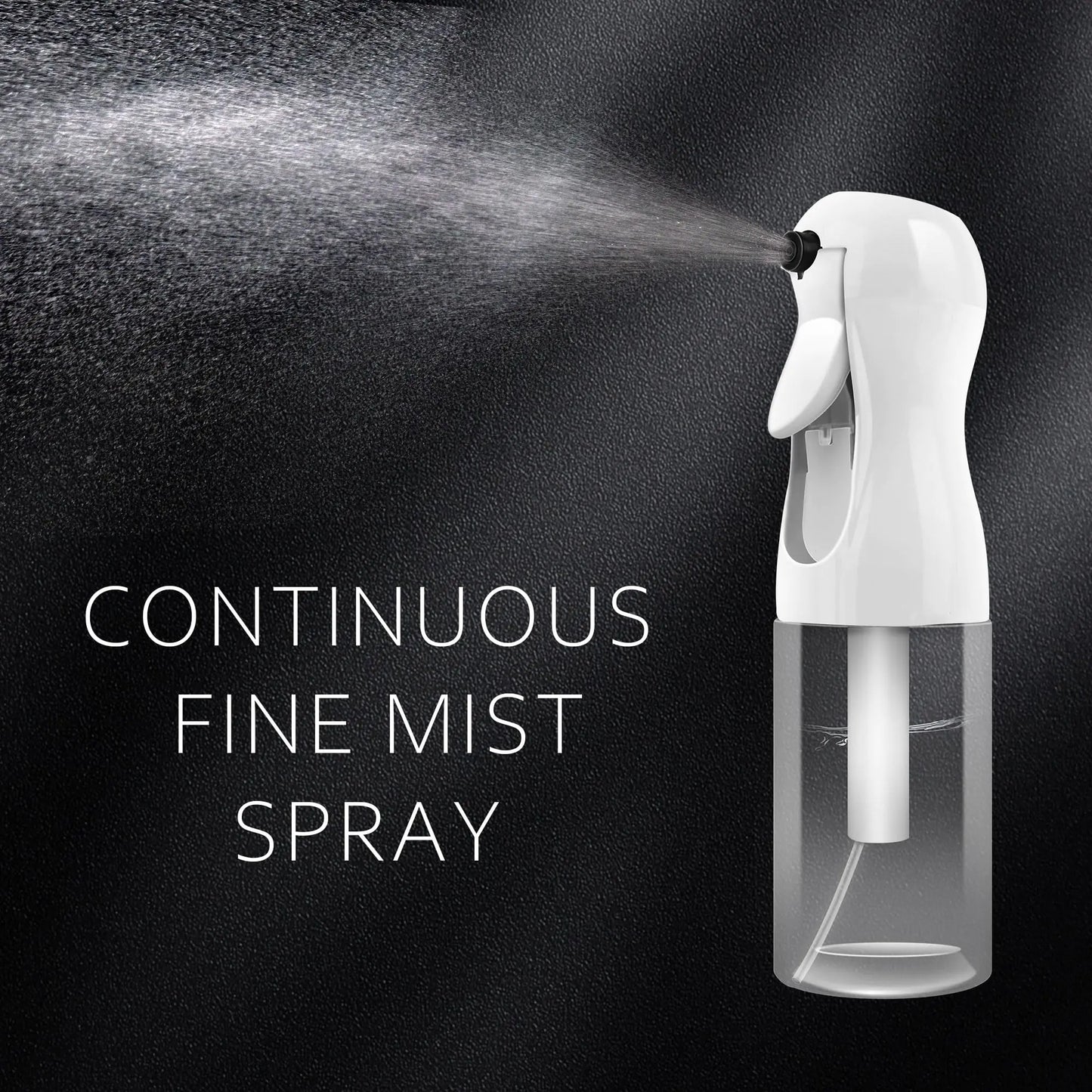 2Pcs Continuous Spray Bottle For Hair,Ultra Fine Refillable Water Mister for Hair Styling, Plants, Cleaning, Salon, Misting & Skin Care(200ml/6.8oz Clear)