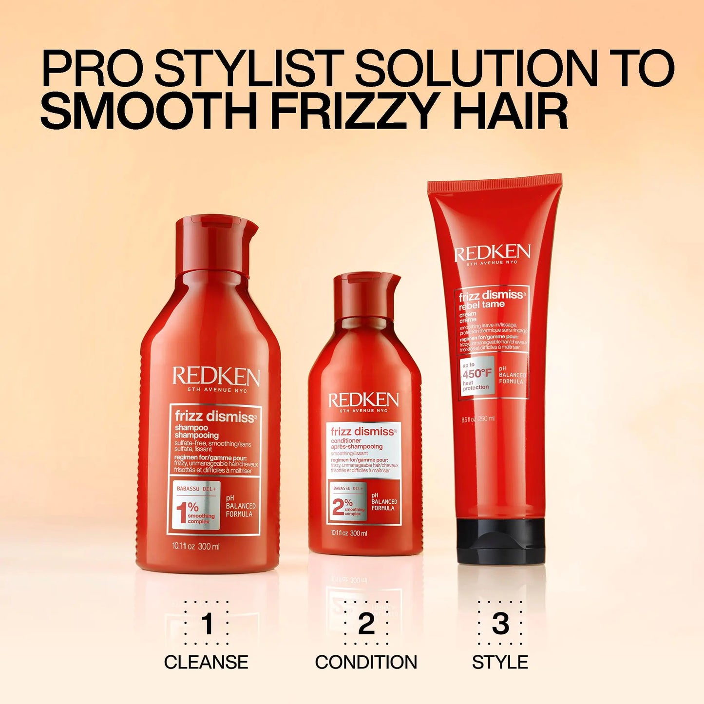 Redken Frizz Dismiss Shampoo | Anti Frizz Shampoo with Humidity Protection | Gently Cleanses, Smooths, and Adds Shine | Weightless Long-Lasting Frizz Control | For Frizzy Hair | Sulfate Free 10.1 Fl Oz (Pack of 1)