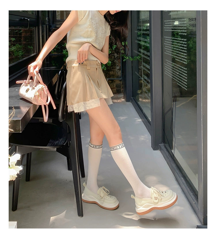Mary Jane Canvas Shoes for Women 2022 Summer New Arrival Big Head Velcro Stylish Thick Sole Casual Elevator Shoes Women