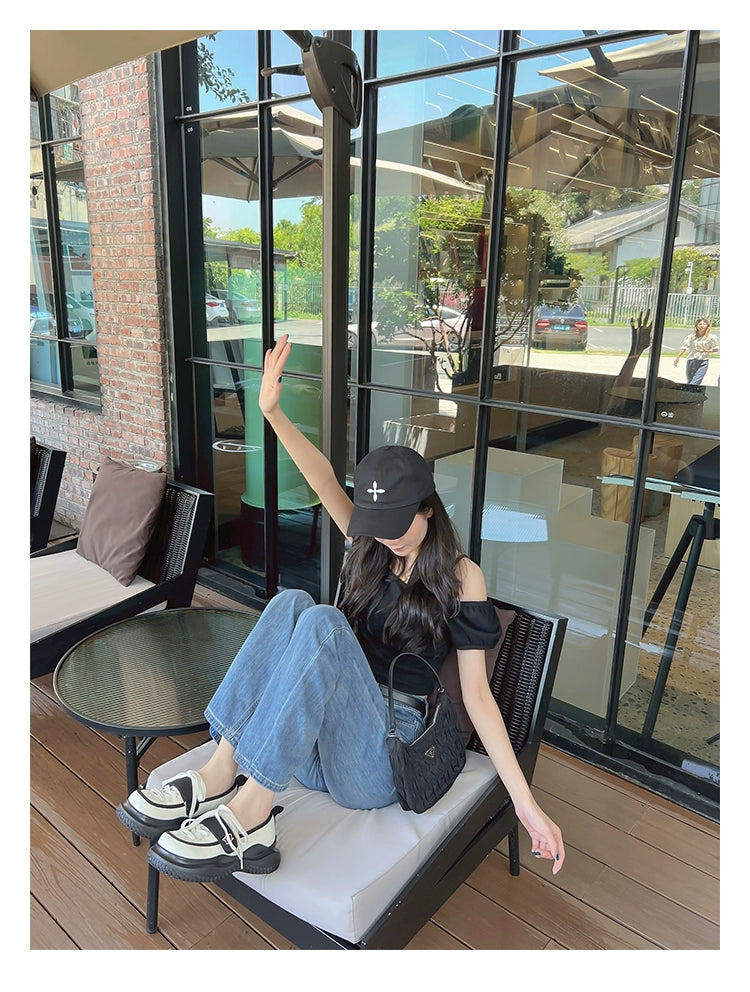 Mary Jane Canvas Shoes for Women 2022 Summer New Arrival Big Head Velcro Stylish Thick Sole Casual Elevator Shoes Women