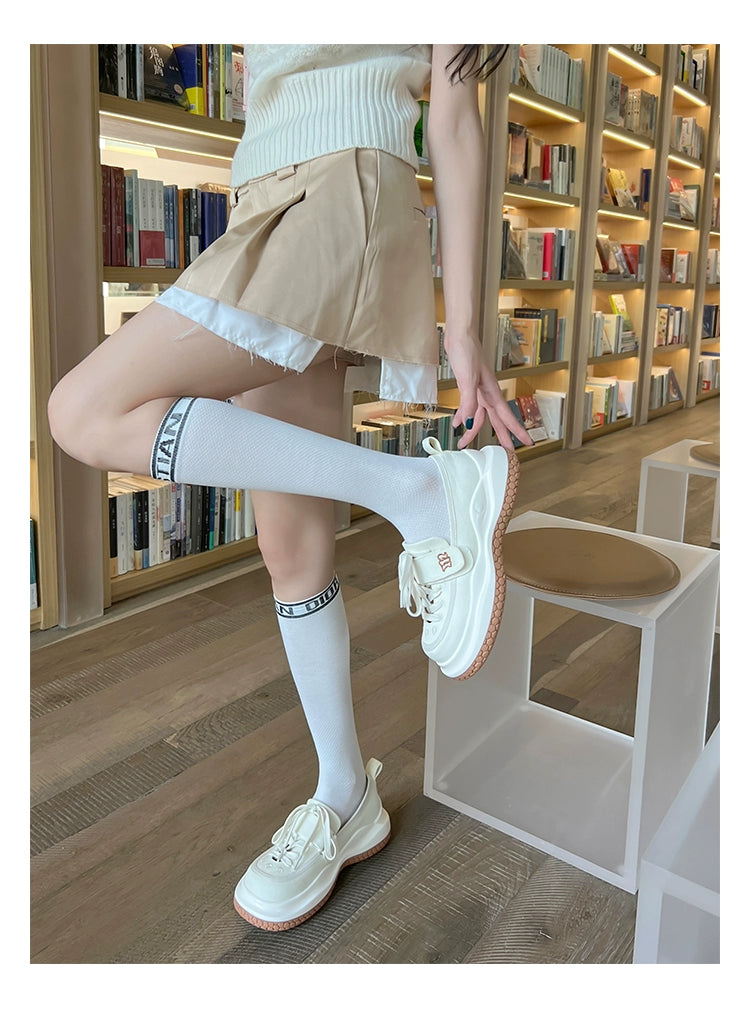 Mary Jane Canvas Shoes for Women 2022 Summer New Arrival Big Head Velcro Stylish Thick Sole Casual Elevator Shoes Women