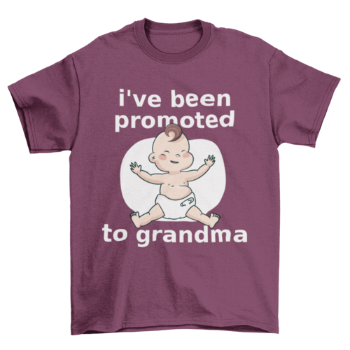 Cute Funny Baby grandma quote "I've been promoted to grandma" Quotes &