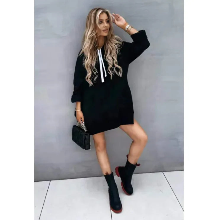 Fleece Hooded Long-sleeved Sweater