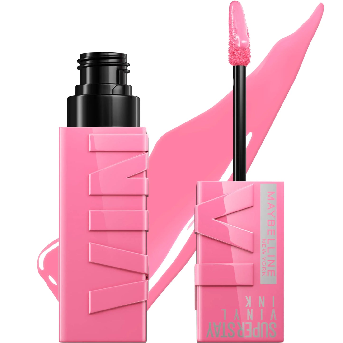 MAYBELLINE Super Stay Vinyl Ink Longwear No-Budge Liquid Lipcolor Make Up, Highly Pigmented Color and Instant Shine, Upbeat, 1 Count 155 UPBEAT 0.14 Fl Oz (Pack of 1)