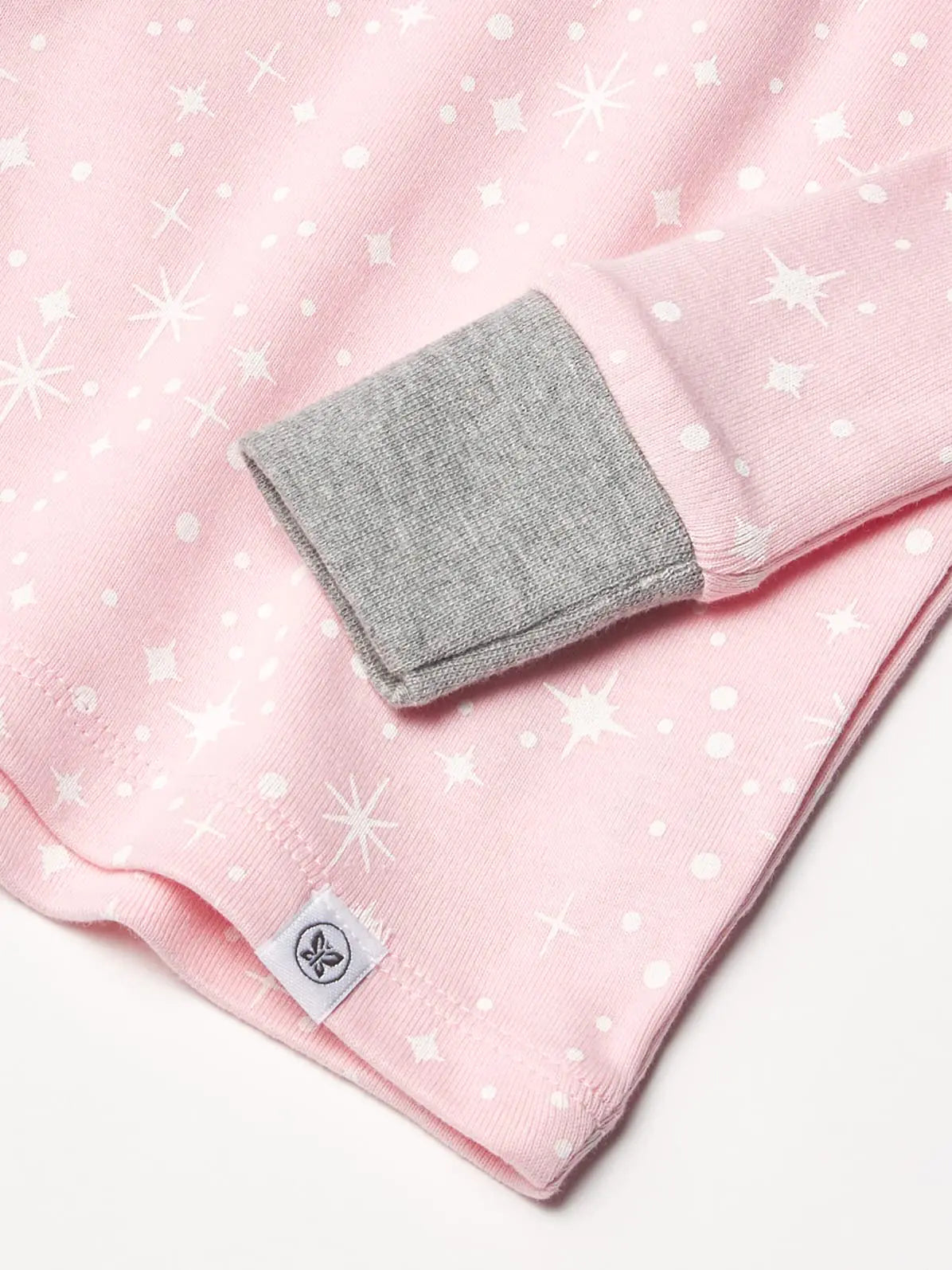 HonestBaby 2-Piece Pajamas Sleepwear PJs 100% Organic Cotton for Infant Baby and Toddler Girls 2T Twinkle Star Pink
