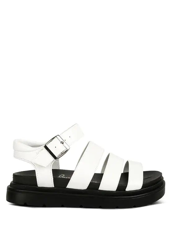 Faux Leather Gladiator Sandals