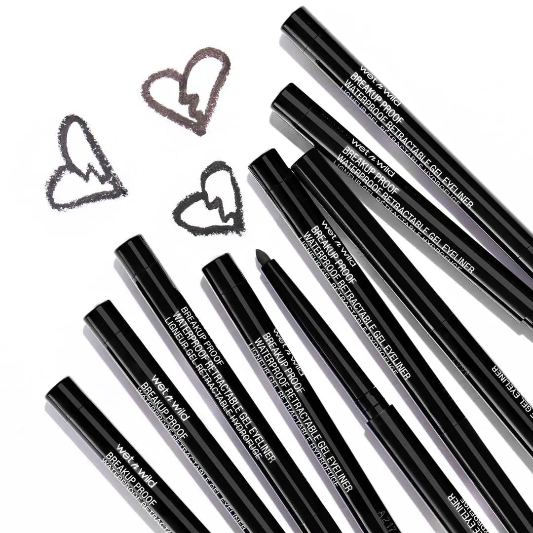 wet n wild Mega Last Breakup Proof Eyeliner, Quick Drying, Waterproof, 16-Hour Wear - Cruelty-Free & Vegan - Black