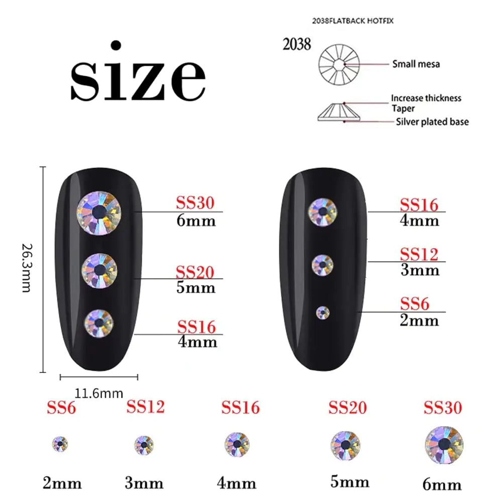 1500 Pieces SS16 4mm Flatback Rhinestones Clear Glass Round Gems Crystals for Nail Art DIY Crafts Clothes Shoes Bags (Crystal Blue) SS16/4mm Crystal Blue