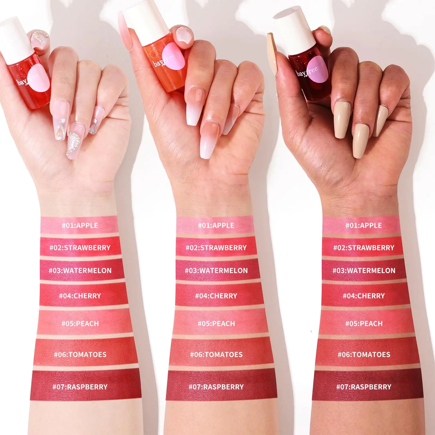 Lip Tint Stain Set, Lip Stain Long Lasting Waterproof, Lightweight, Non-sticky, Transfer-Proof, Matte Finish Lip Makeup (juicy) juicy