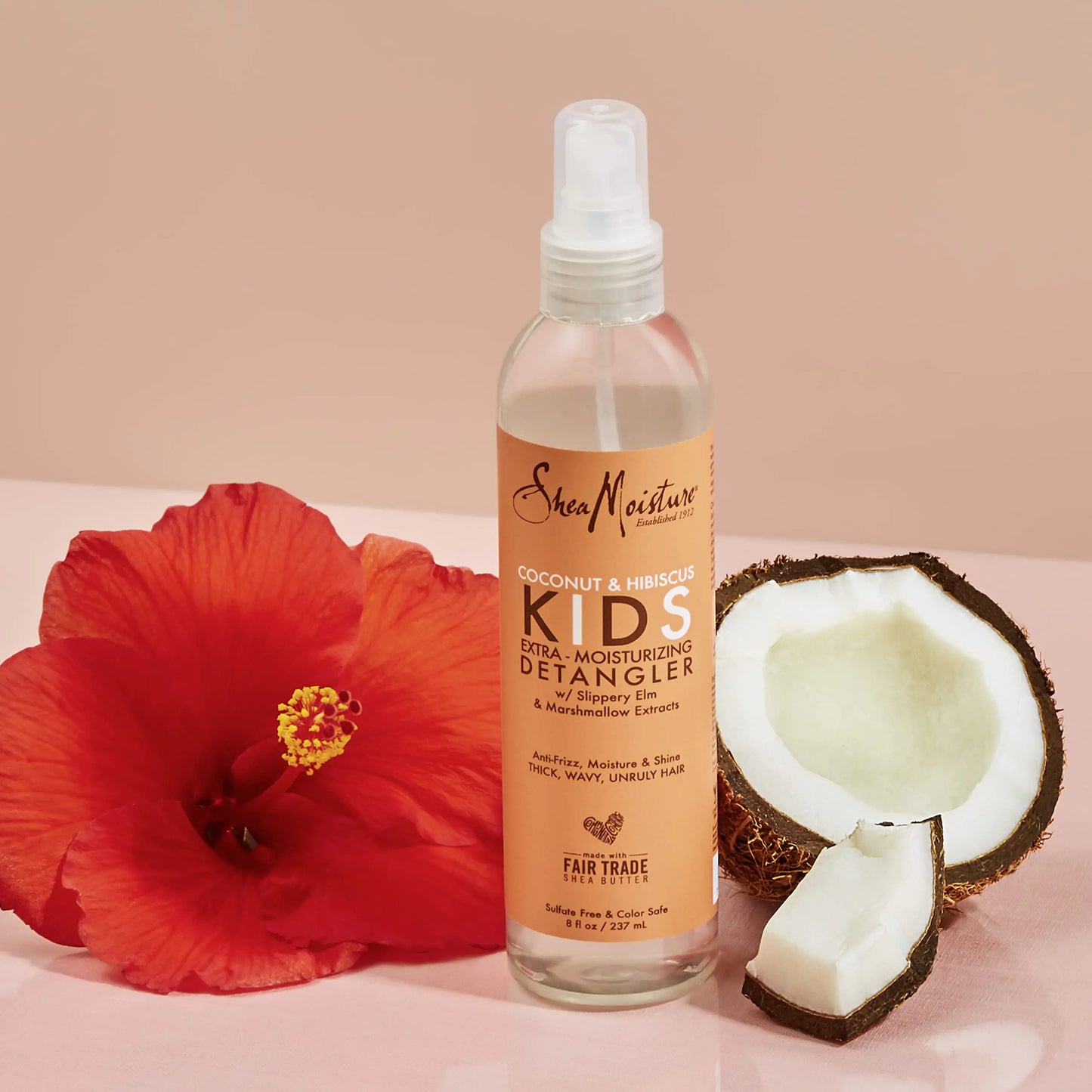 Sheamoisture Kids Extra Moisturizing Detangler for Curly Hair Coconut and Hibiscus Kids Detangler with Shea Butter 8 oz 8 Fl Oz (Pack of 1)