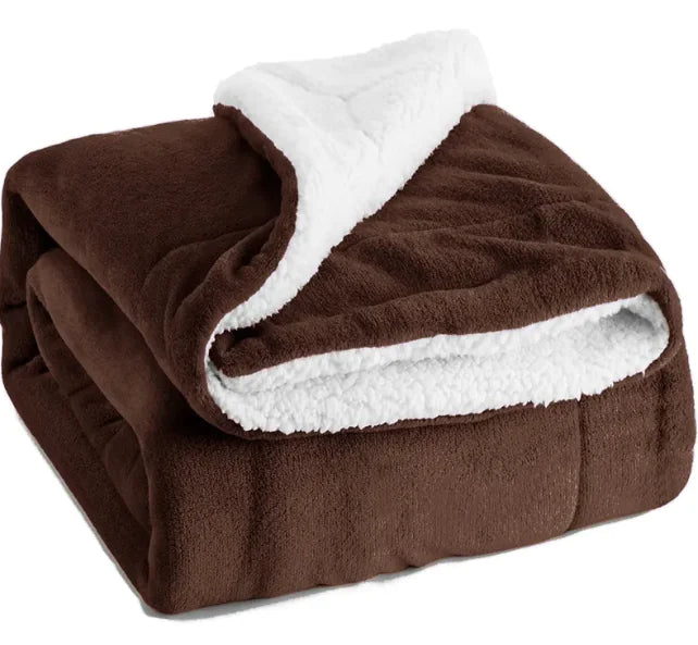 Cozy Sherpa Lamb Fleece Blanket