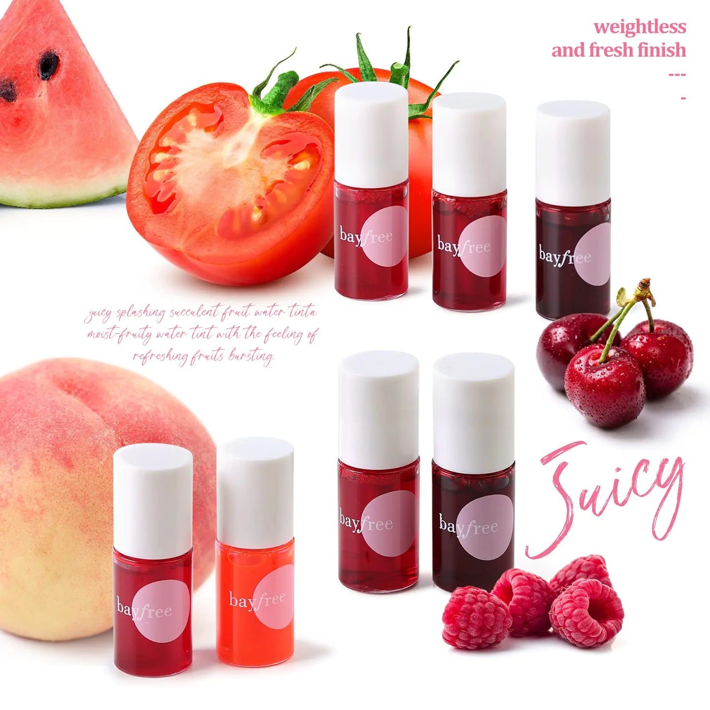 Lip Tint Stain Set, Lip Stain Long Lasting Waterproof, Lightweight, Non-sticky, Transfer-Proof, Matte Finish Lip Makeup (juicy) juicy