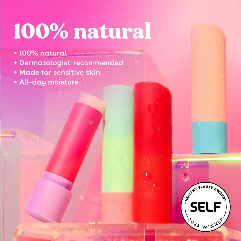 eos 100% Natural Lip Balm, Watermelon Frosé, All-Day Moisture, Lip Care Products, 0.14 oz, 2-Pack Watermelon Frosé