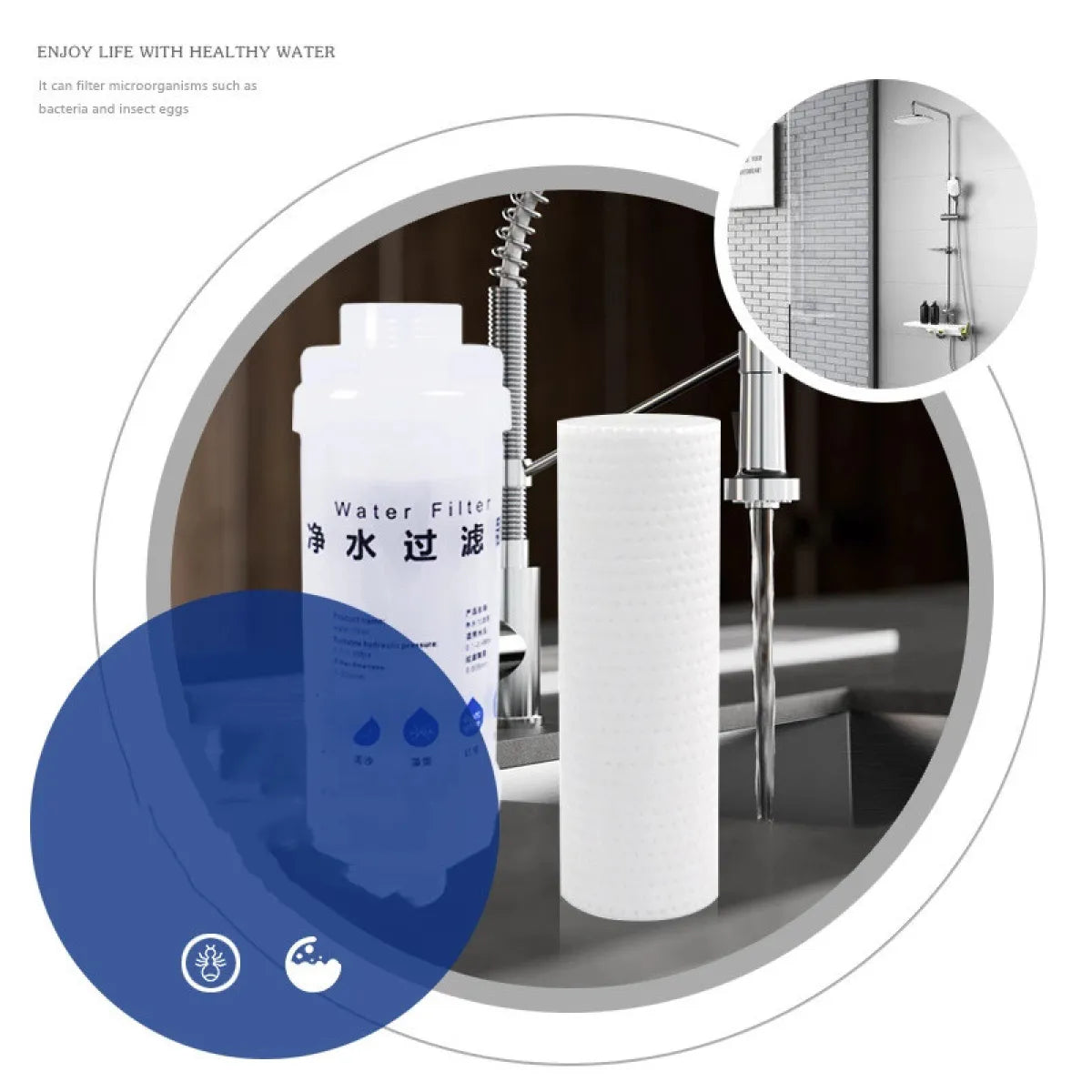 Household Water Purifier Shower & Washing Machine Filter