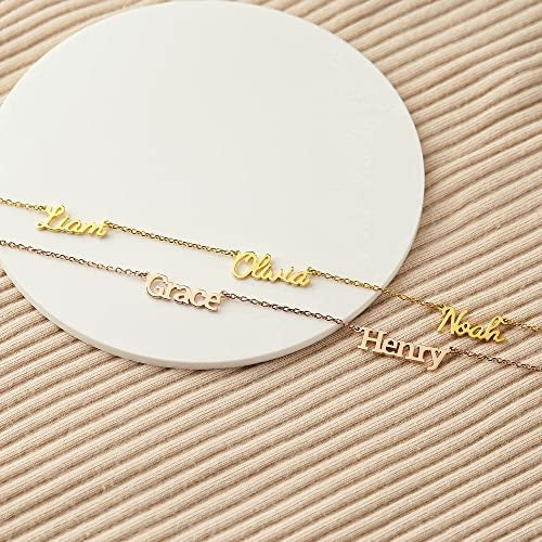 Children Name Necklace, Mother Family Necklace, Multiple Name Necklace