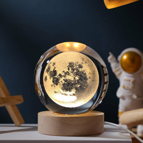 Universe Series Luminous Crystal Ball Night Light Desktop Bedroom Deco