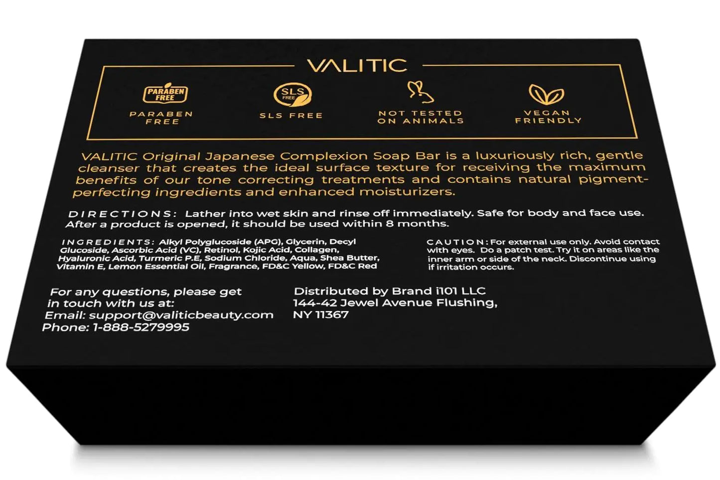 VALITIC Brightening Lemon & Turmeric Kojic Acid Soap with Vitamin C, Retinol, Collagen - Original Japanese Complex - with Hyaluronic Acid, Vitamin E, Shea Butter, Castile Olive Oil 2 Pack+Holder 2 Pack + Holder