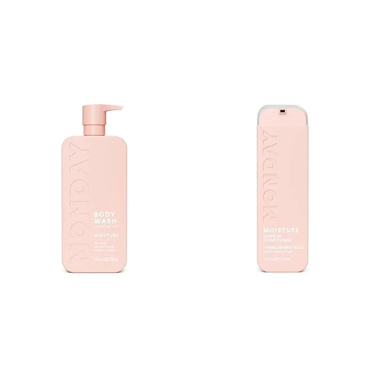 MONDAY Moisture Body Wash 27oz and Leave-In Conditioner 5 Oz Bundle Body Wash + Moisture Leave-in Conditioner