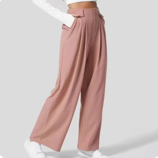 Chic Comfort Women's Casual Trousers with Pockets