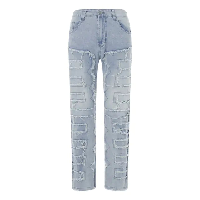 Ripped Pants Streetwear Fashion Clothes