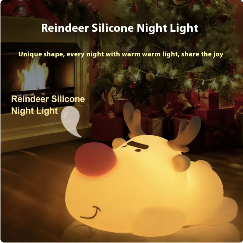 Rechargeable Silicone Reindeer Night Lamp