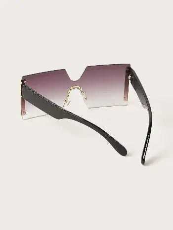 Lux Rimless Square Frame Sunglasses