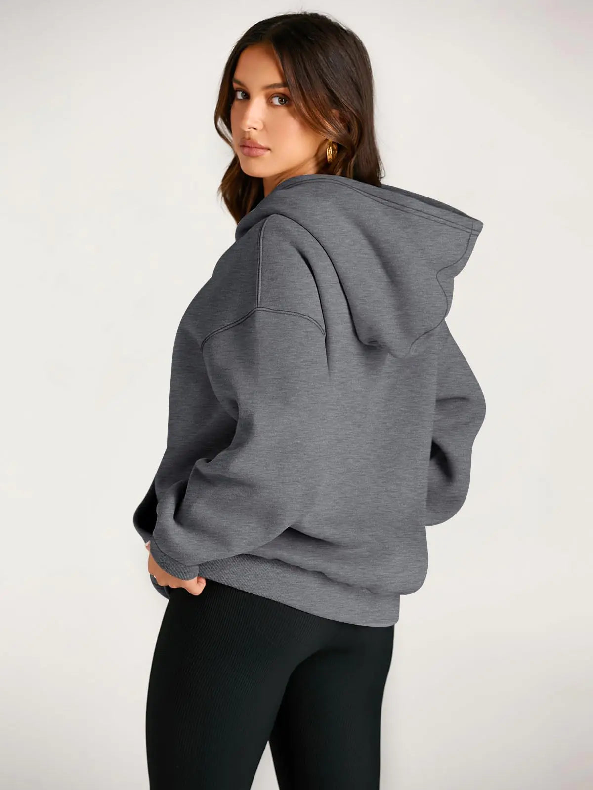 EFAN Womens Hoodies Oversized Sweatshirts Pullover Fleece Sweaters Long Sleeve Winter Fall Outfits Fashion Y2k Clothes Small Darkgrey