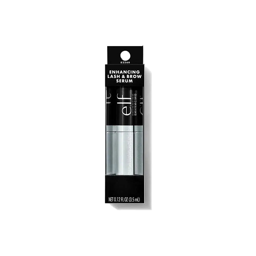 e.l.f. Enhancing Lash & Brow Serum, Promotes Longer-Looking Lashes & Brows, Nourishing & Conditioning Formula, Clear, 0.12 Fl Oz (3.5mL) 0.12 Fl Oz (Pack of 1)