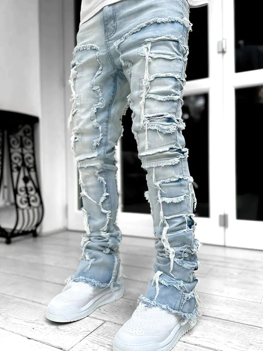 Ripped Pants Streetwear Fashion Clothes