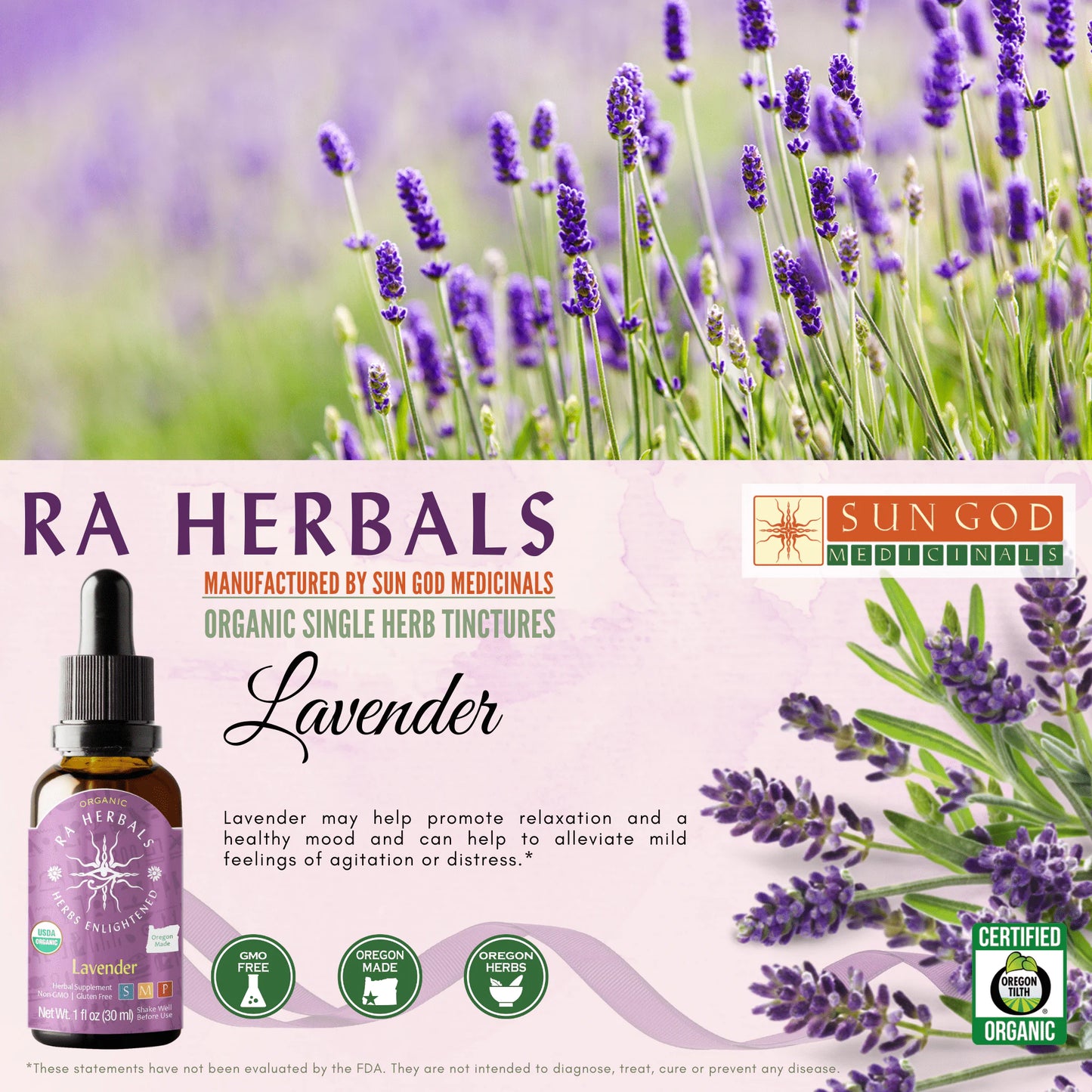 Ra Herbals Certified Organic Lavender Tincture