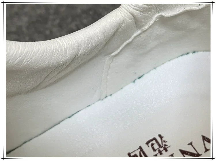 Men's Sneakers 2024 Spring Easiest for Match Men's Shoes Color Matching White Shoes European Station Boys Niche Style Trendy Shoes Platform Height Increasing Shoes