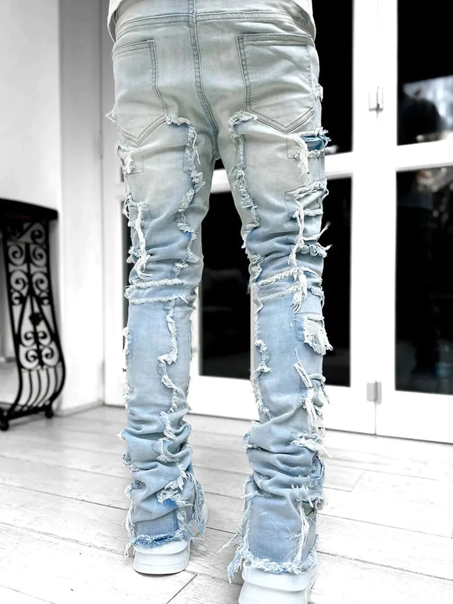 Ripped Pants Streetwear Fashion Clothes