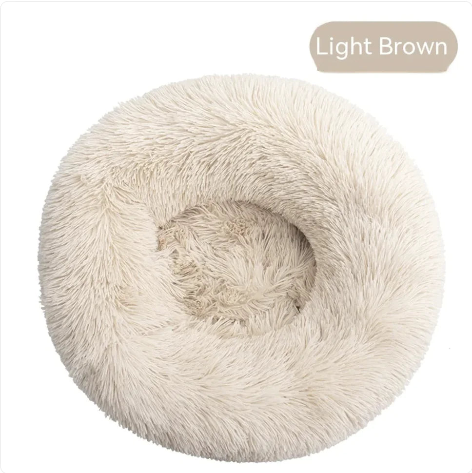 Plush Round Washable Pet Bed