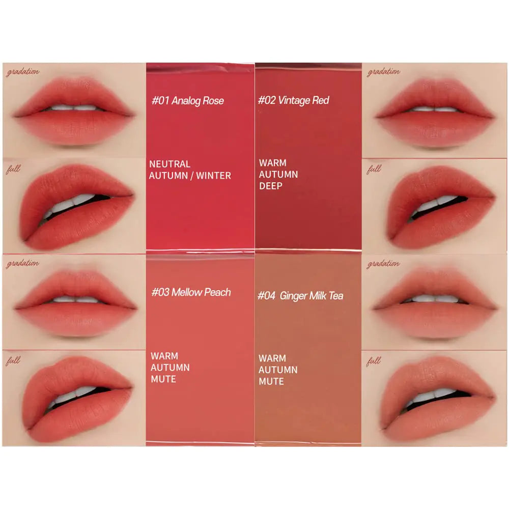 ETUDE Fixing Tint #04 Ginger Milk Tea (23AD) | Long Lasting High Pigmented Liquid Lipstick | Waterproof Lightweight Matte Finish Lip Stain | Full Coverage 4 Ginger Milk Tea