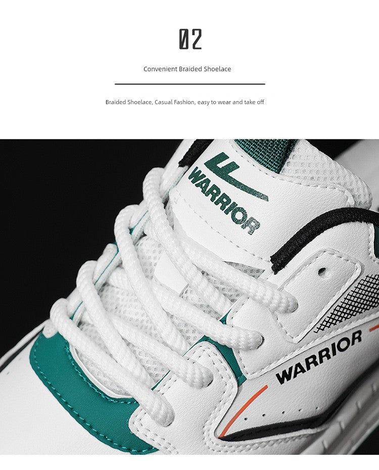 Warrior Men's Shoes 2024 Spring New Arrival Boys Heightened Shoes Men's Casual Sports Skate Shoes Easiest for Match Abrasion Resistant Fashion Shoes