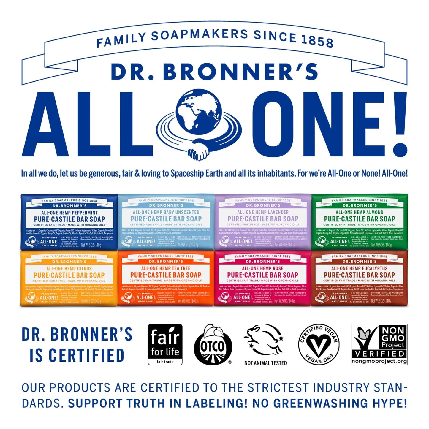 Dr. Bronner's - Pure-Castile Bar Soap (Tea Tree, 5 ounce) - Made with Organic Oils, For Face, Body, Hair and Dandruff, Gentle on Acne-Prone Skin, Biodegradable, Vegan, Non-GMO 5 Ounce (Pack of 1)