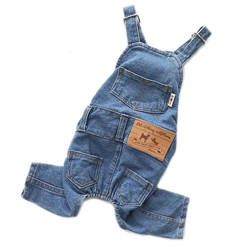 Denim Pet Dog Clothes Jumpsuits