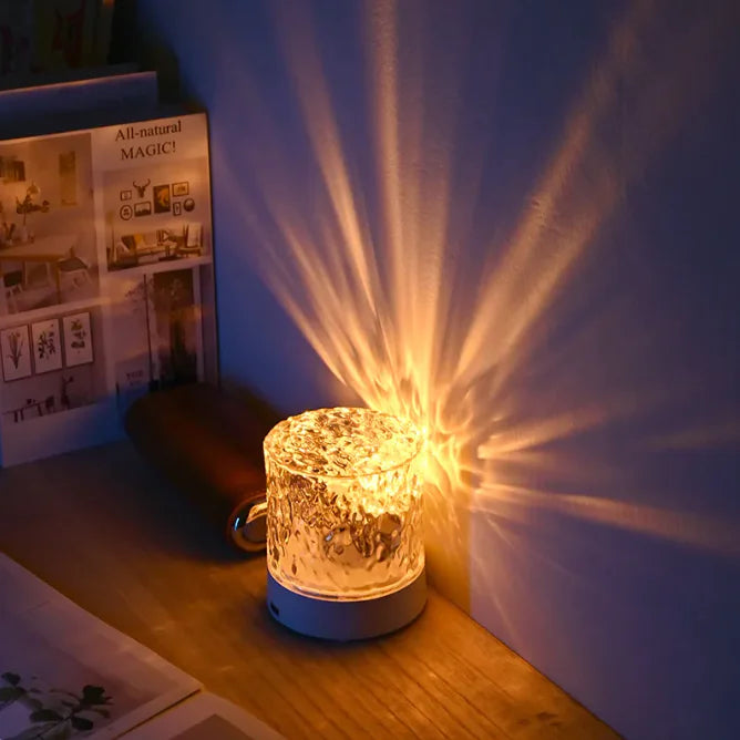 Crystal Lamp Water Ripple Projector Night Light