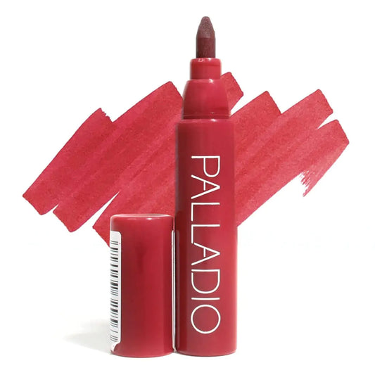 Palladio Lip Stain, Hydrating and Waterproof Formula, Matte Color Look, Longlasting All Day Wear Lip Color, Smudge Proof Natural Finish, Precise Chisel Tip Marker, Berry 1 Count (Pack of 1)