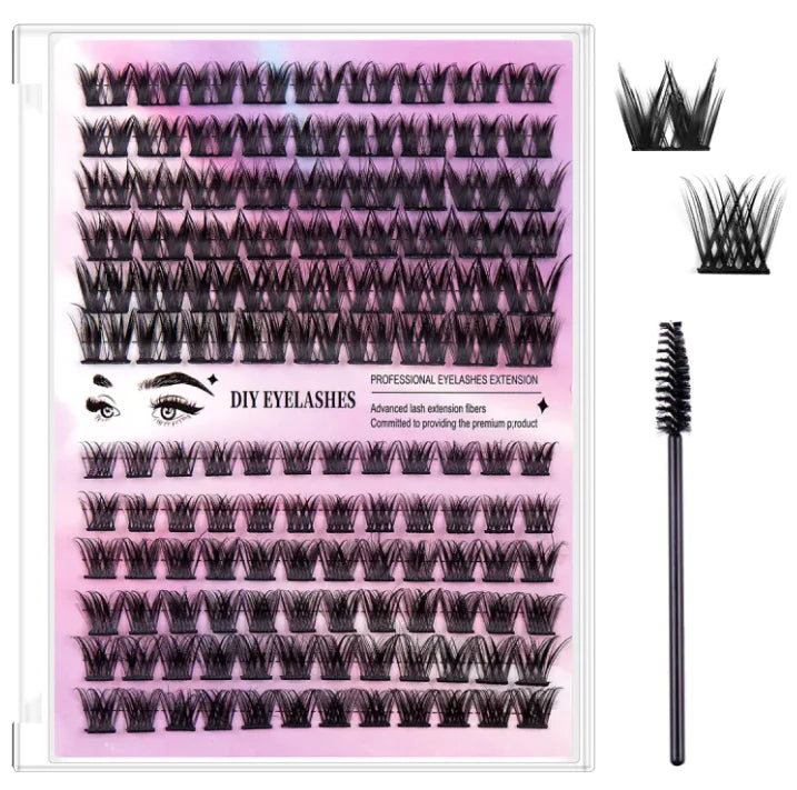 Segmented Hairy Fishtail Wheat Lazy Trilogy False Eyelashes