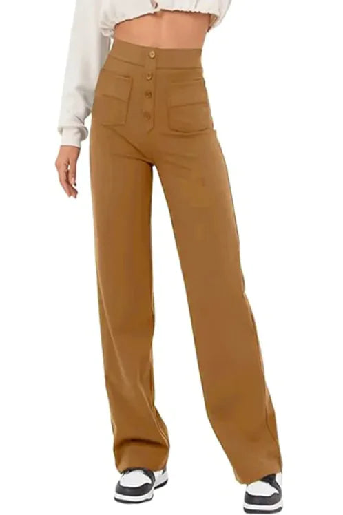 Fall Women's High Waist Wide Leg Trousers