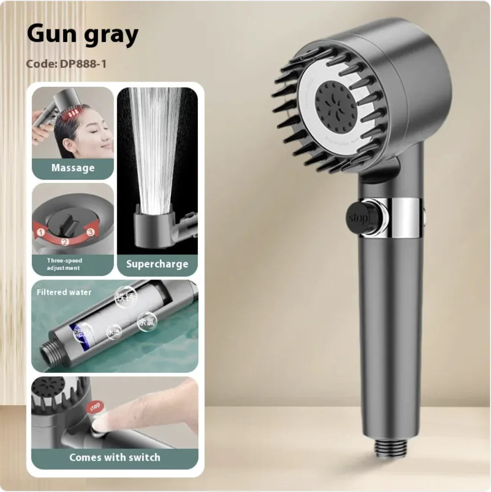 Snowflake Showerhead Nozzle with Water Purification Spray Filter