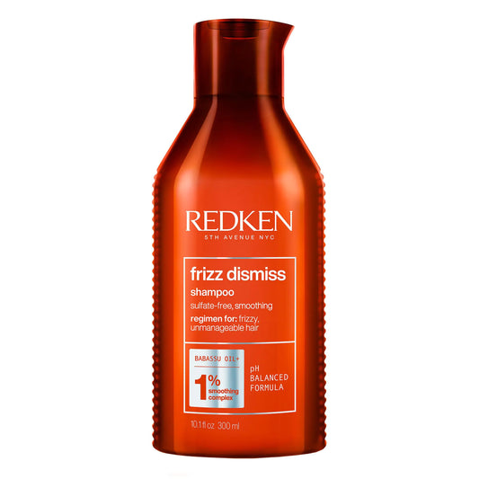 Redken Frizz Dismiss Shampoo | Anti Frizz Shampoo with Humidity Protection | Gently Cleanses, Smooths, and Adds Shine | Weightless Long-Lasting Frizz Control | For Frizzy Hair | Sulfate Free 10.1 Fl Oz (Pack of 1)