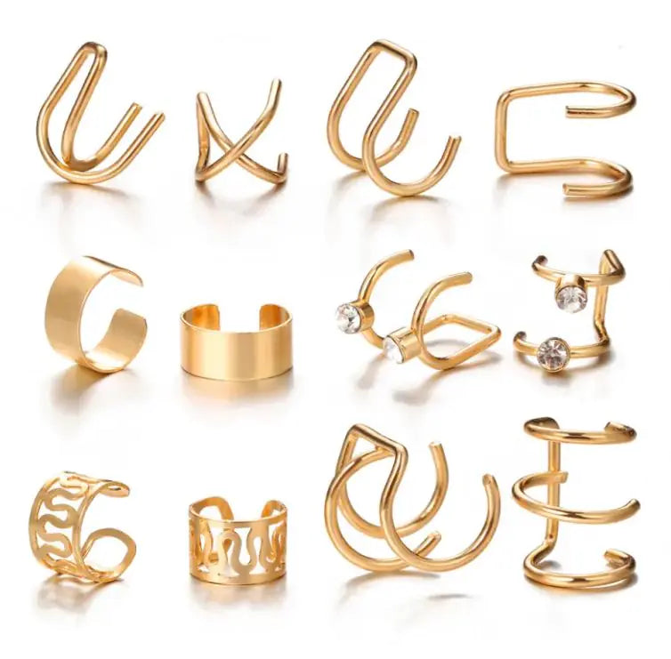 Creative Simple Non-pierced Ear Clip Five-piece Set