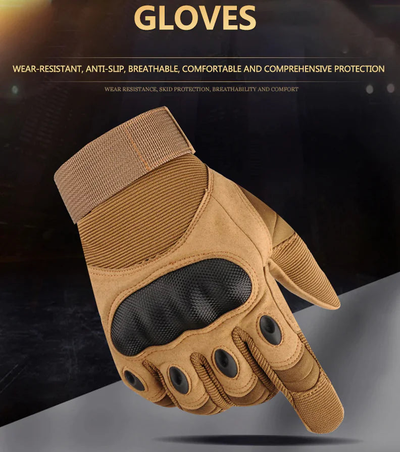 Tactical Motorcycle Motocross Full Finger Gloves Motorbike Riding Racing Mittens