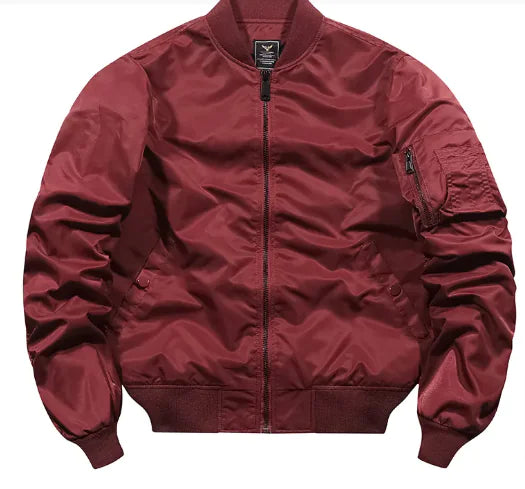 Solid Men's Autumn and Winter Bomber Jacket